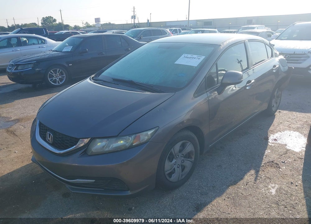 2013 HONDA CIVIC LX VIN: 19XFB2F56DE024321