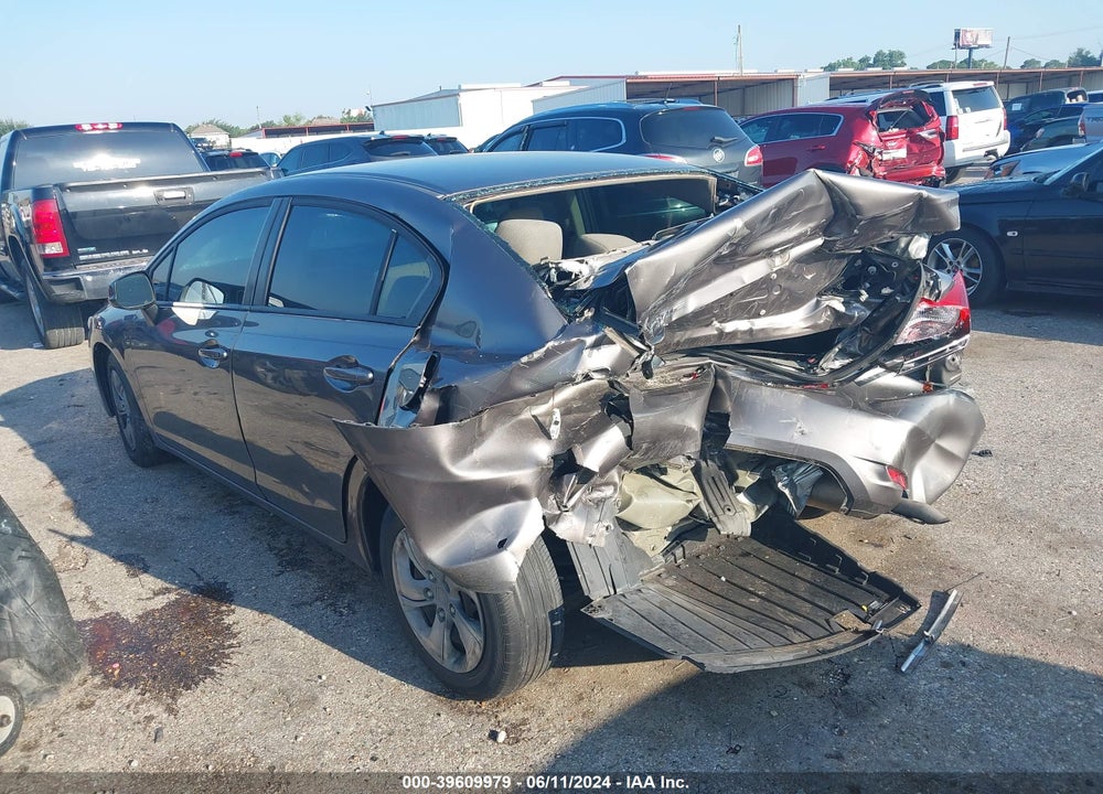 2013 HONDA CIVIC LX VIN: 19XFB2F56DE024321