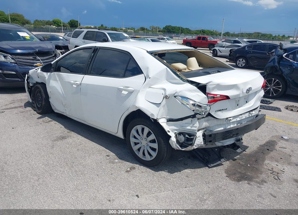 2017 TOYOTA COROLLA LE VIN: 2T1BURHE7HC810504