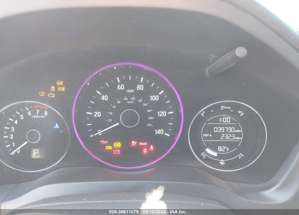 2019 HONDA HR-V SPORT VIN: 3CZRU6H17KG702725