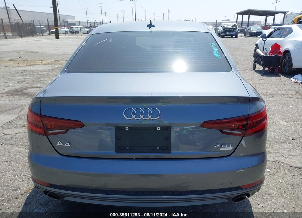 2018 AUDI A4 2.0T TECH ULTRA PREMIUM/2.0T ULTRA PREMIUM VIN: WAUKMAF44JA174448