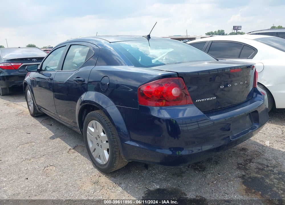 2013 DODGE AVENGER SE VIN: 1C3CDZAB8DN630383