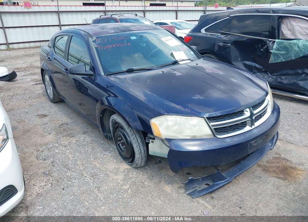 2013 DODGE AVENGER SE VIN: 1C3CDZAB8DN630383