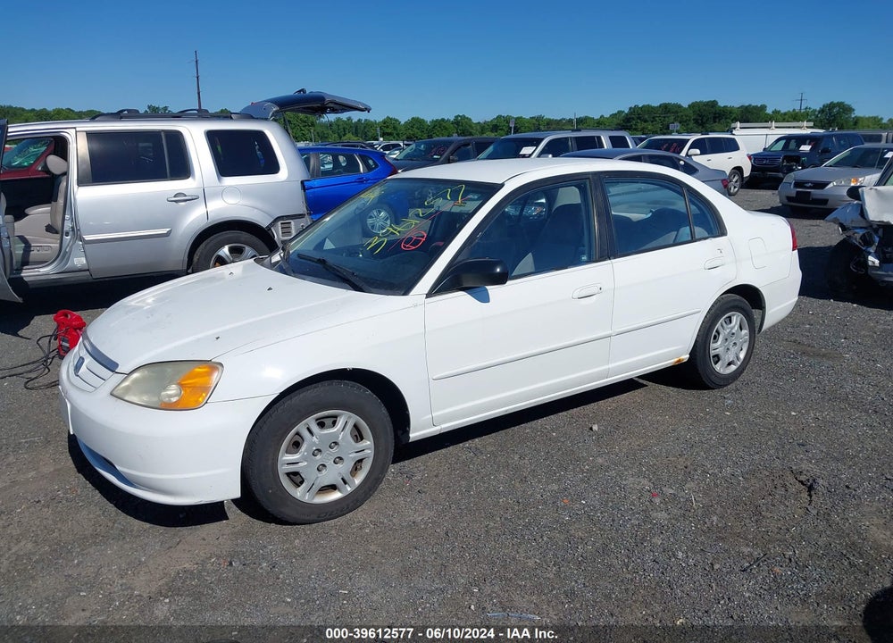 2002 HONDA CIVIC LX VIN: 2HGES16572H544813