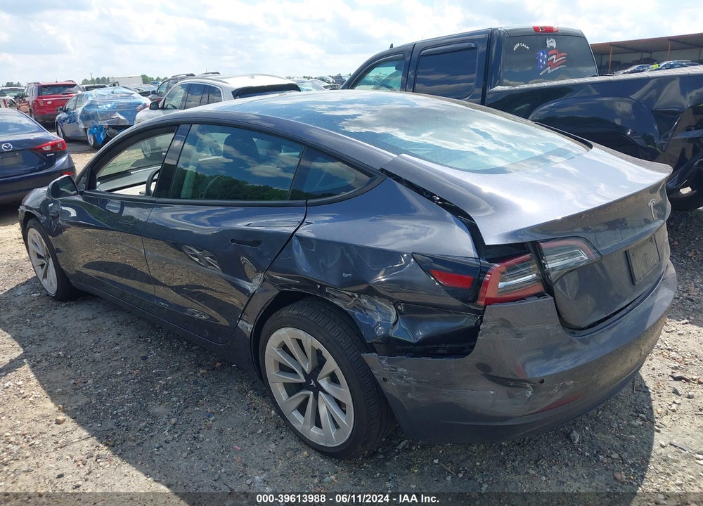 2022 TESLA MODEL 3 LONG RANGE DUAL MOTOR ALL-WHEEL DRIVE VIN: 5YJ3E1EBXNF173709