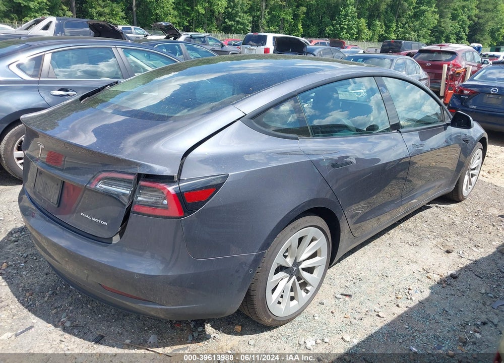 2022 TESLA MODEL 3 LONG RANGE DUAL MOTOR ALL-WHEEL DRIVE VIN: 5YJ3E1EBXNF173709