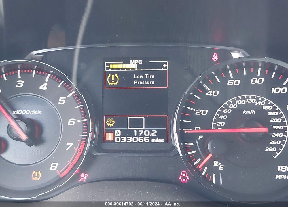 2019 SUBARU WRX VIN: JF1VA1A60K9829893