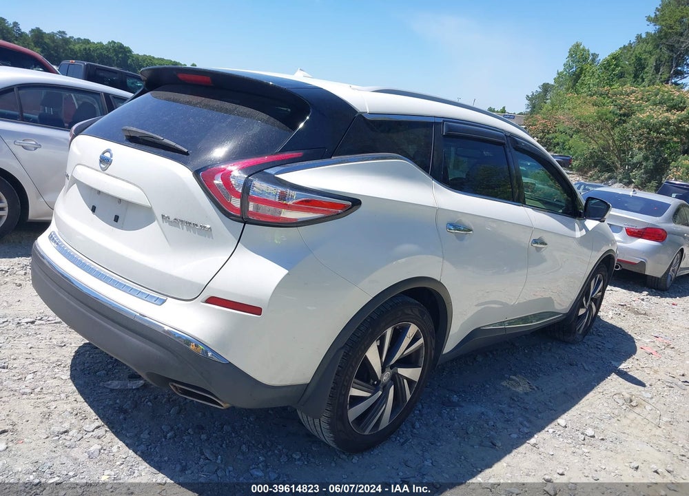 2015 NISSAN MURANO PLATINUM VIN: 5N1AZ2MG9FN217521