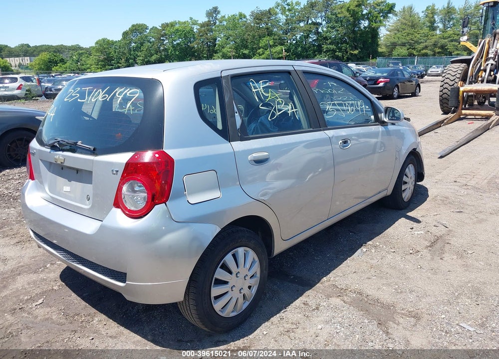2009 CHEVROLET AVEO LT VIN: KL1TD66E69B344027