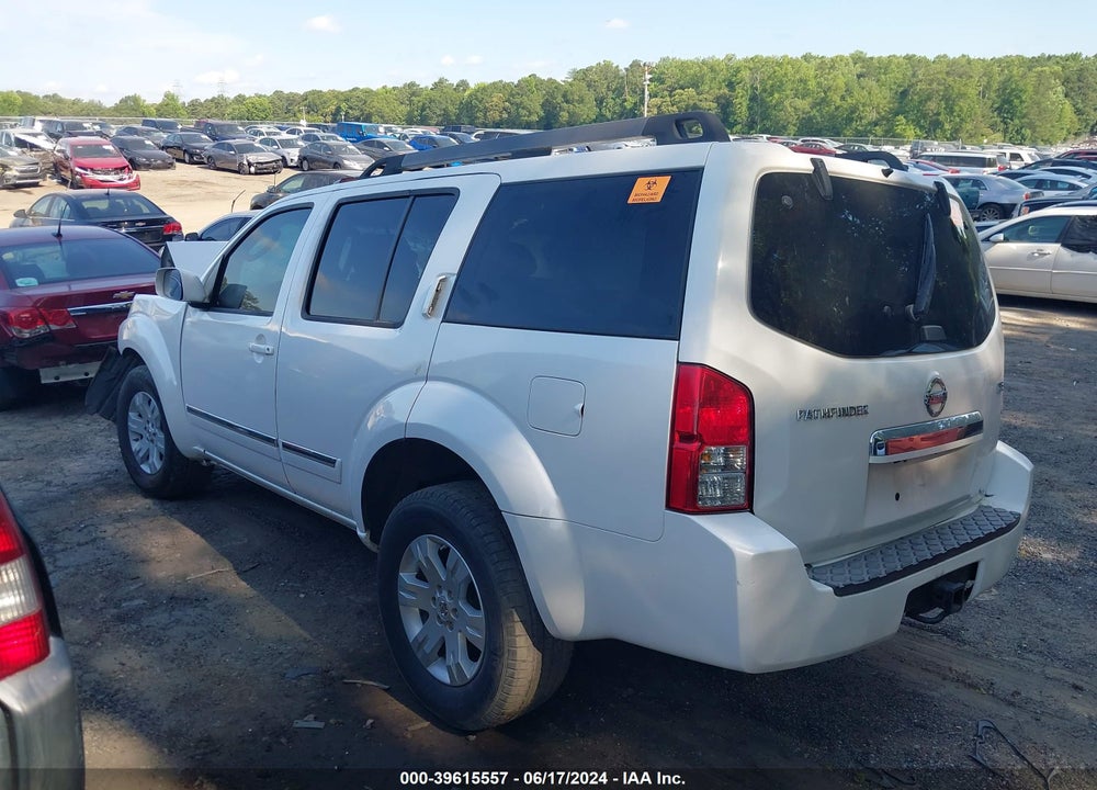 2008 NISSAN PATHFINDER LE VIN: 5N1AR18U38C611573