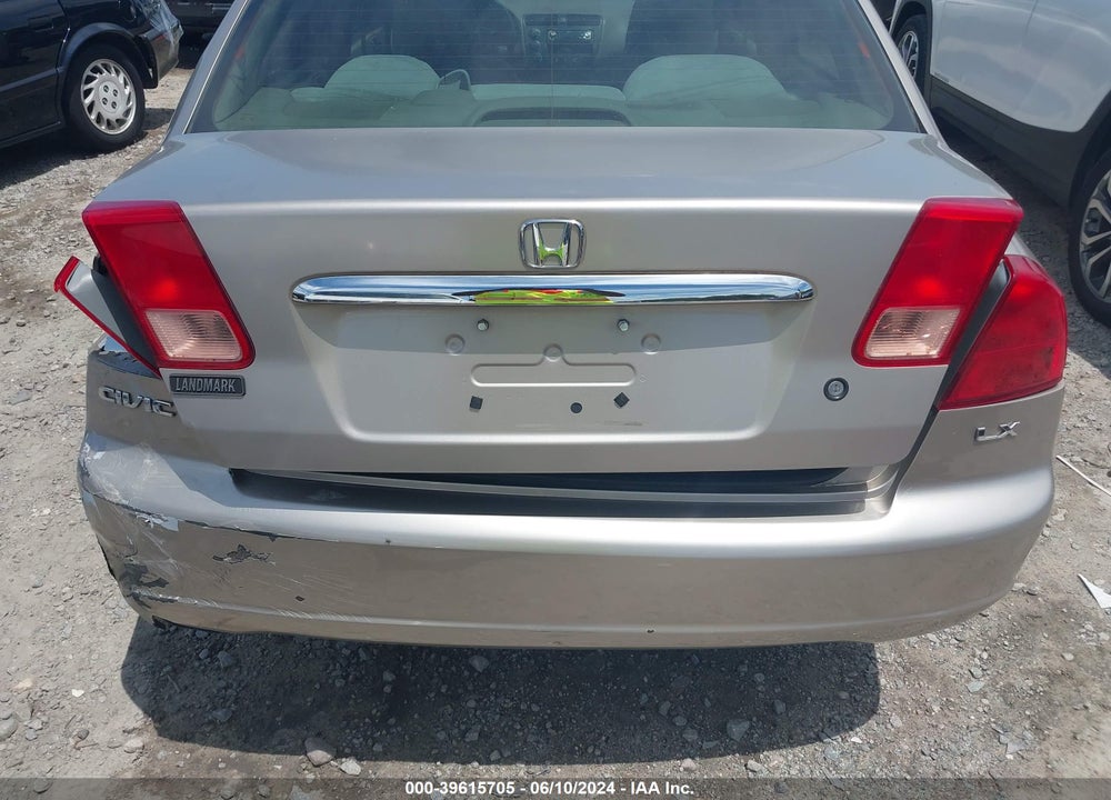 2001 HONDA CIVIC LX VIN: 2HGES16571H576949