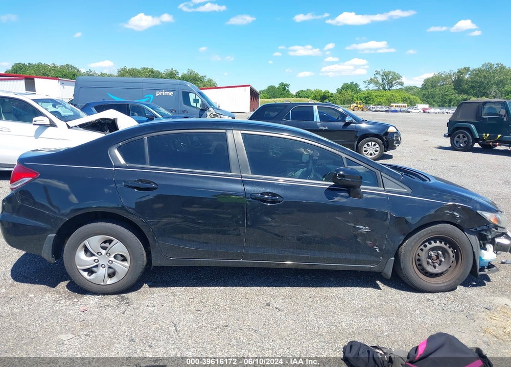 2014 HONDA CIVIC LX VIN: 19XFB2F58EE078091