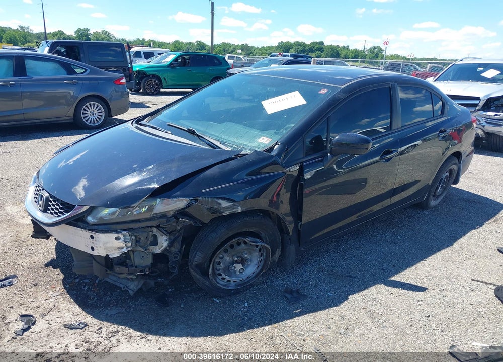 2014 HONDA CIVIC LX VIN: 19XFB2F58EE078091