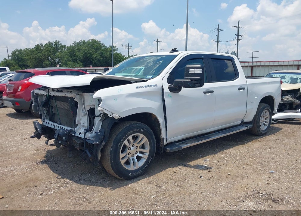 2021 CHEVROLET SILVERADO 1500 4WD SHORT BED CUSTOM VIN: 3GCUYBEF2MG371598