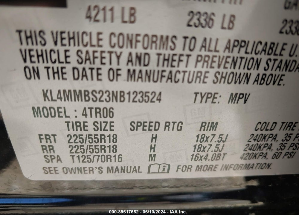 2022 BUICK ENCORE GX FWD PREFERRED VIN: KL4MMBS23NB123524