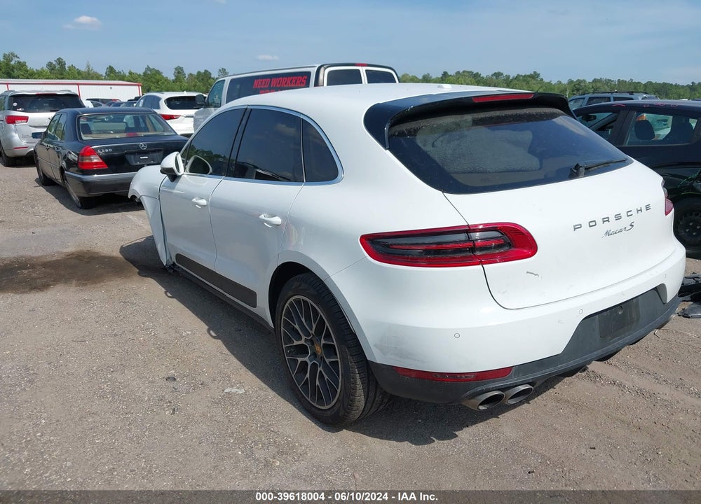 2015 PORSCHE MACAN S VIN: WP1AB2A50FLB52287