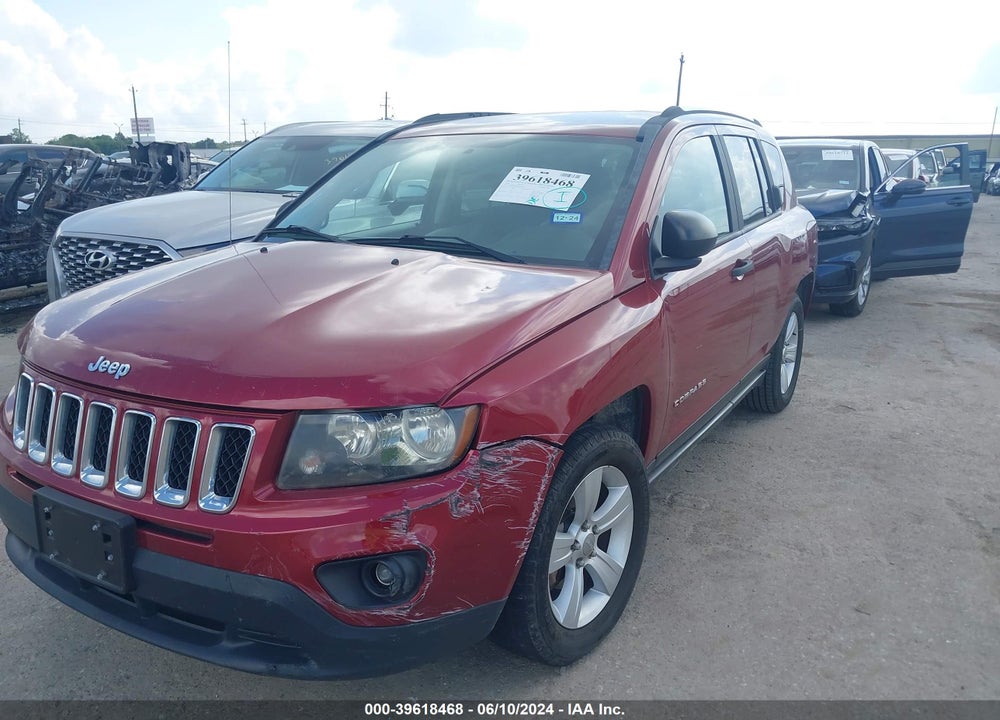 2014 JEEP COMPASS SPORT VIN: 1C4NJCBB0ED648554