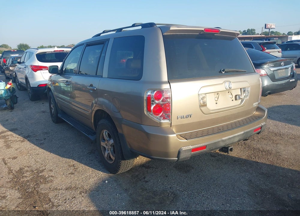 2007 HONDA PILOT EX-L VIN: 5FNYF28767B027746