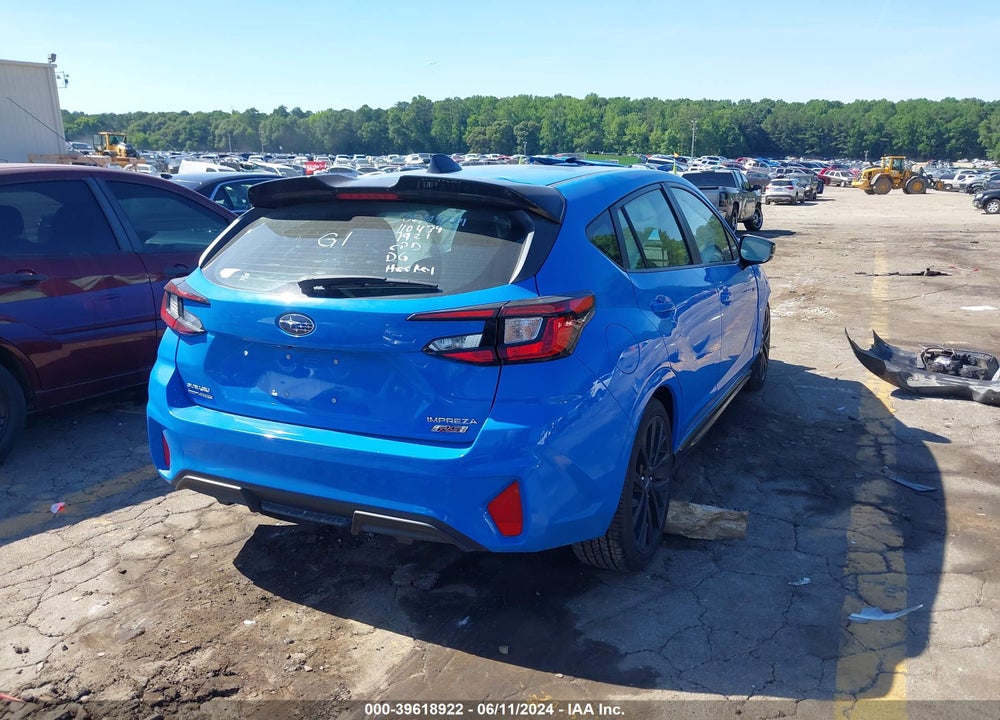 2024 SUBARU IMPREZA RS 5-DOOR VIN: JF1GUHJC1R8237921