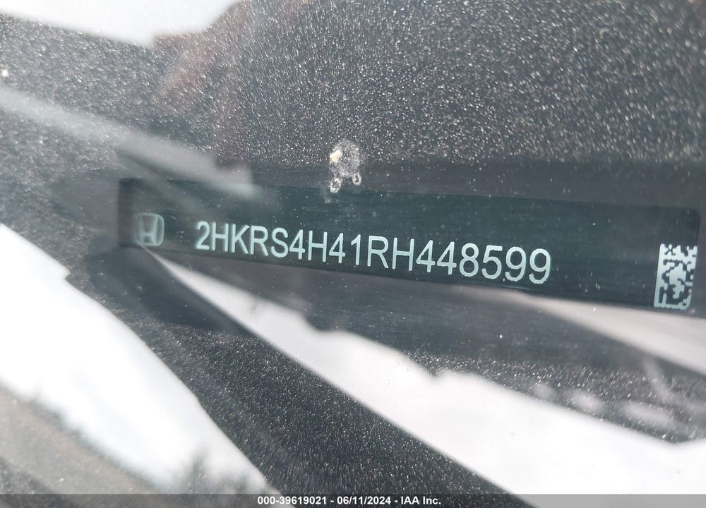 2024 HONDA CR-V EX AWD VIN: 2HKRS4H41RH448599