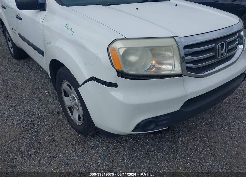 2013 HONDA PILOT LX VIN: 5FNYF4H2XDB016230