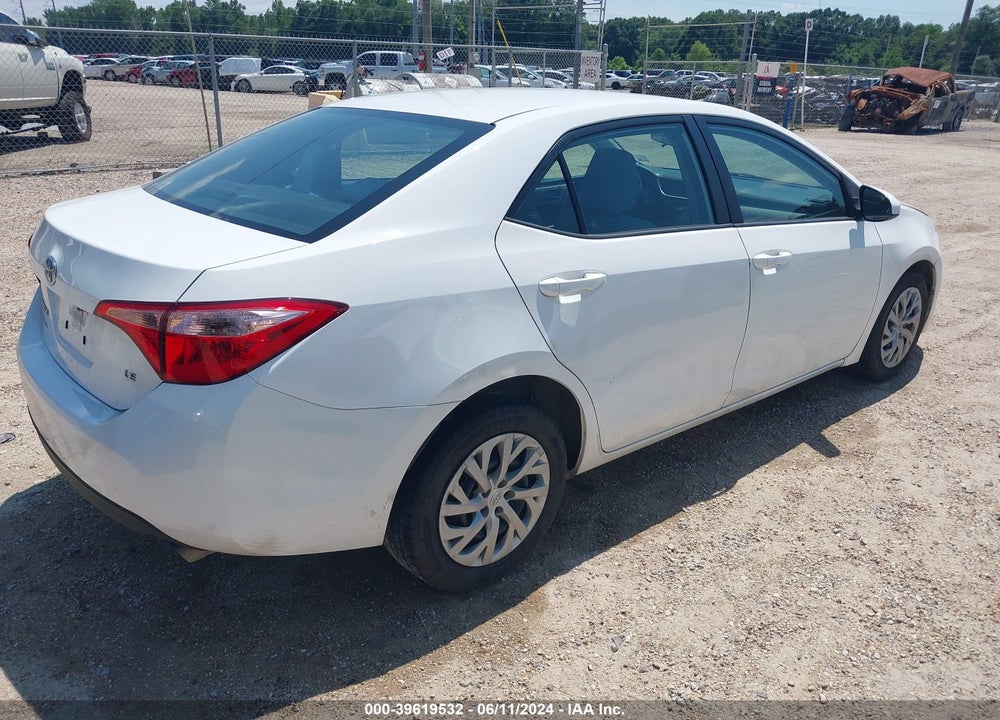 2018 TOYOTA COROLLA LE VIN: 2T1BURHEXJC048517