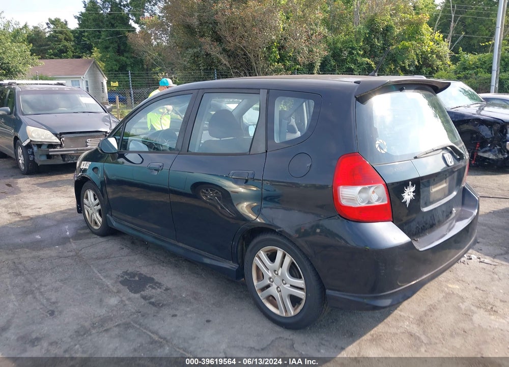 2007 HONDA FIT VIN: JHMGD38607S046566
