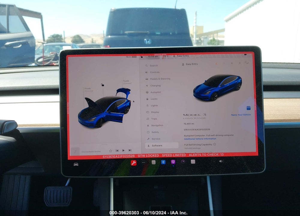 2018 TESLA MODEL 3 LONG RANGE/MID RANGE VIN: 5YJ3E1EA2JF022526