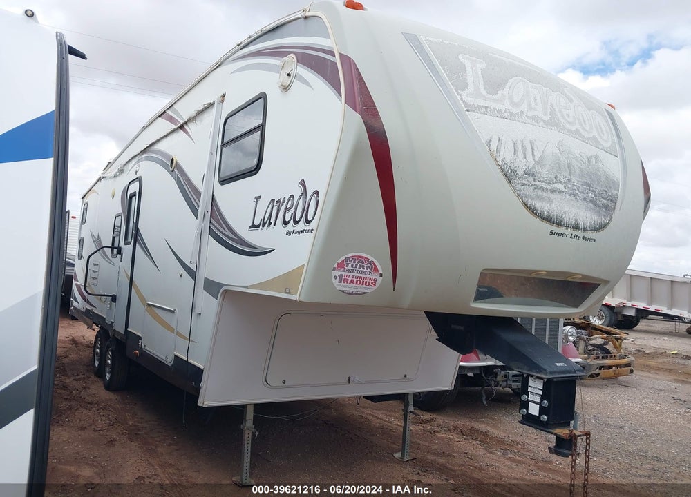 2012 KEYSTONE RV LAREDO VIN: 4YDF27528CK601492