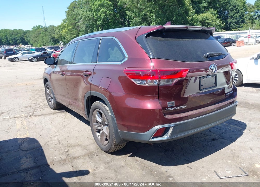 2019 TOYOTA HIGHLANDER LIMITED/PLATINUM VIN: 5TDDZRFH5KS711413