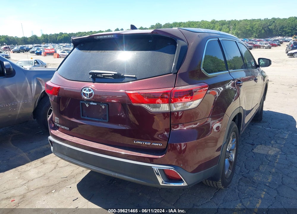2019 TOYOTA HIGHLANDER LIMITED/PLATINUM VIN: 5TDDZRFH5KS711413