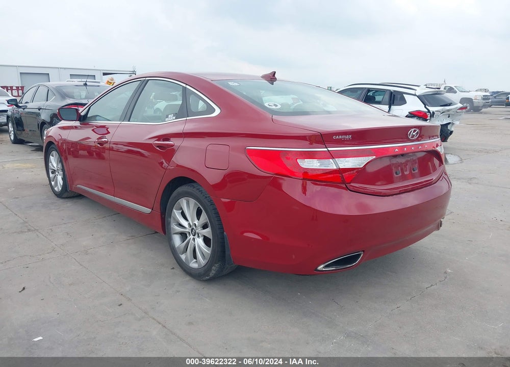 2012 HYUNDAI AZERA VIN: KMHFG4JG7CA167698