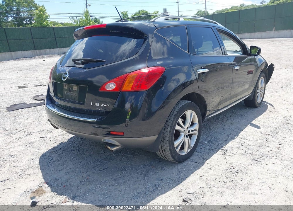 2009 NISSAN MURANO LE VIN: JN8AZ18W09W114894
