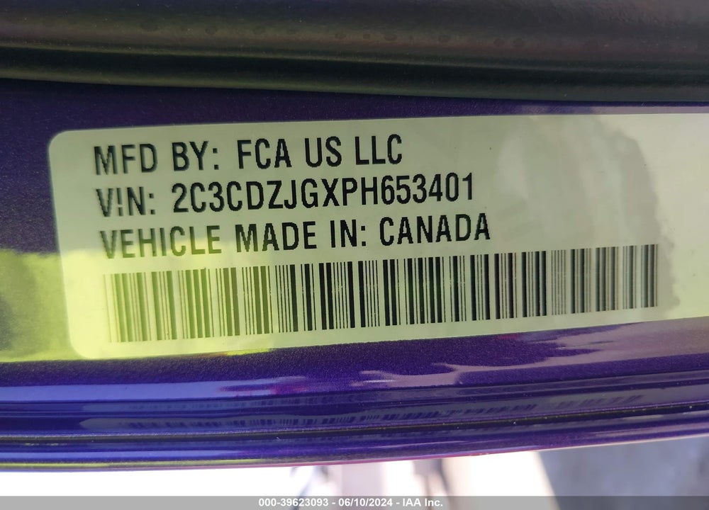 2023 DODGE CHALLENGER GT VIN: 2C3CDZJGXPH653401