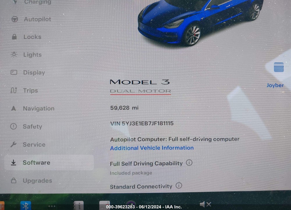2018 TESLA MODEL 3 LONG RANGE/PERFORMANCE VIN: 5YJ3E1EB7JF181115