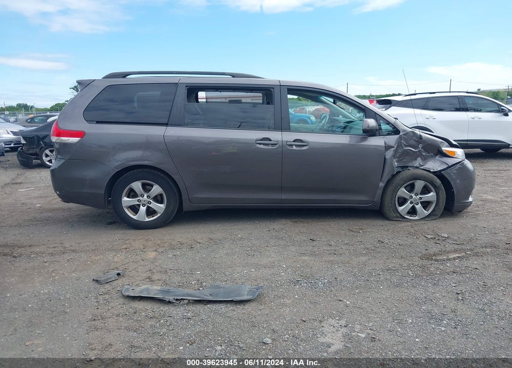 2012 TOYOTA SIENNA LE V6 8 PASSENGER VIN: 5TDKK3DC6CS230393
