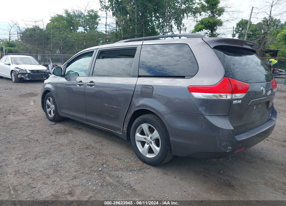 2012 TOYOTA SIENNA LE V6 8 PASSENGER VIN: 5TDKK3DC6CS230393