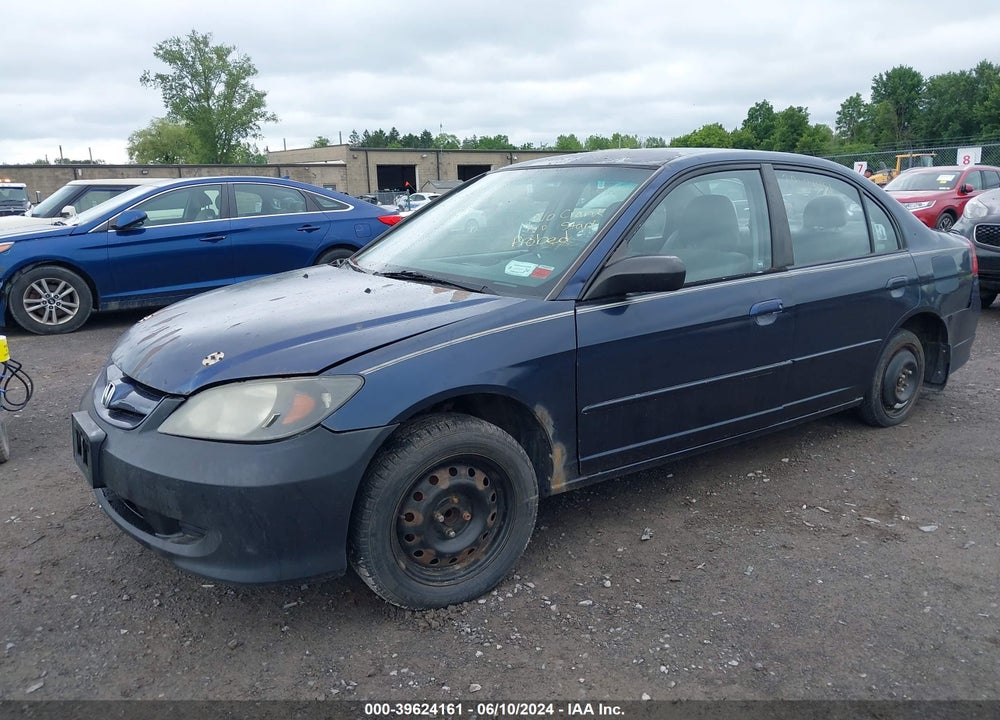 2004 HONDA CIVIC LX VIN: 2HGES16554H569776