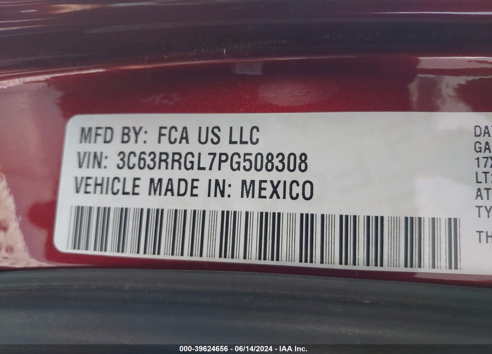 2023 RAM 3500 TRADESMAN  4X4 8' BOX VIN: 3C63RRGL7PG508308