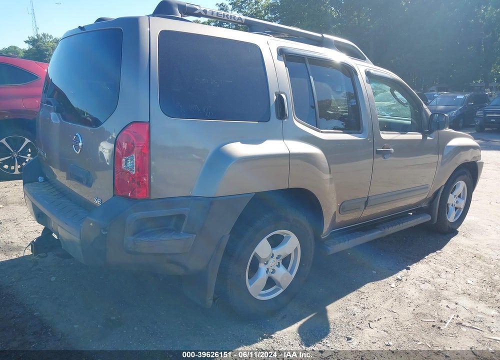 2005 NISSAN XTERRA SE VIN: 5N1AN08UX5C632373