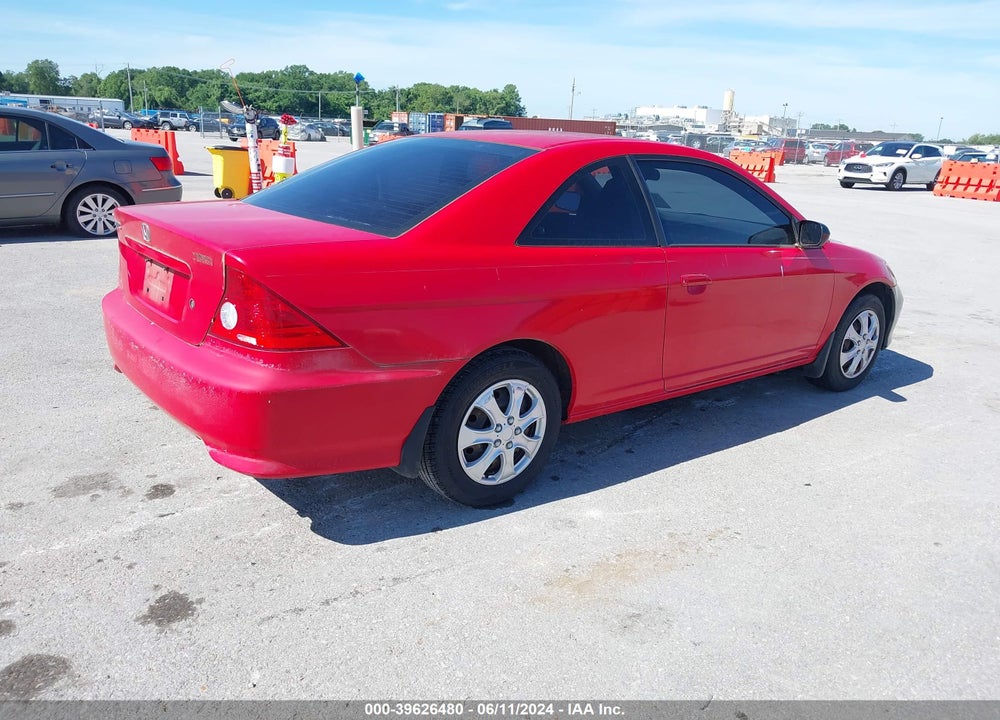 2004 HONDA CIVIC LX VIN: 1HGEM22574L032495
