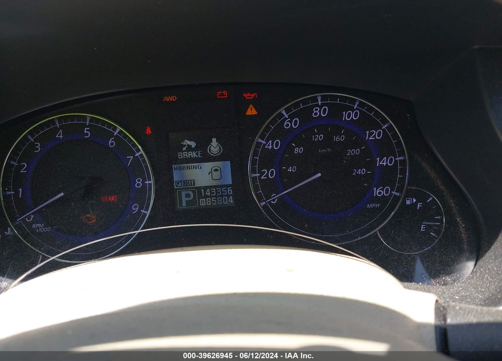 2012 INFINITI EX35 JOURNEY VIN: JN1AJ0HR6CM450207