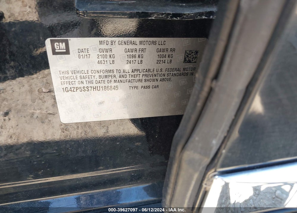 2017 BUICK LACROSSE ESSENCE VIN: 1G4ZP5SS7HU186845