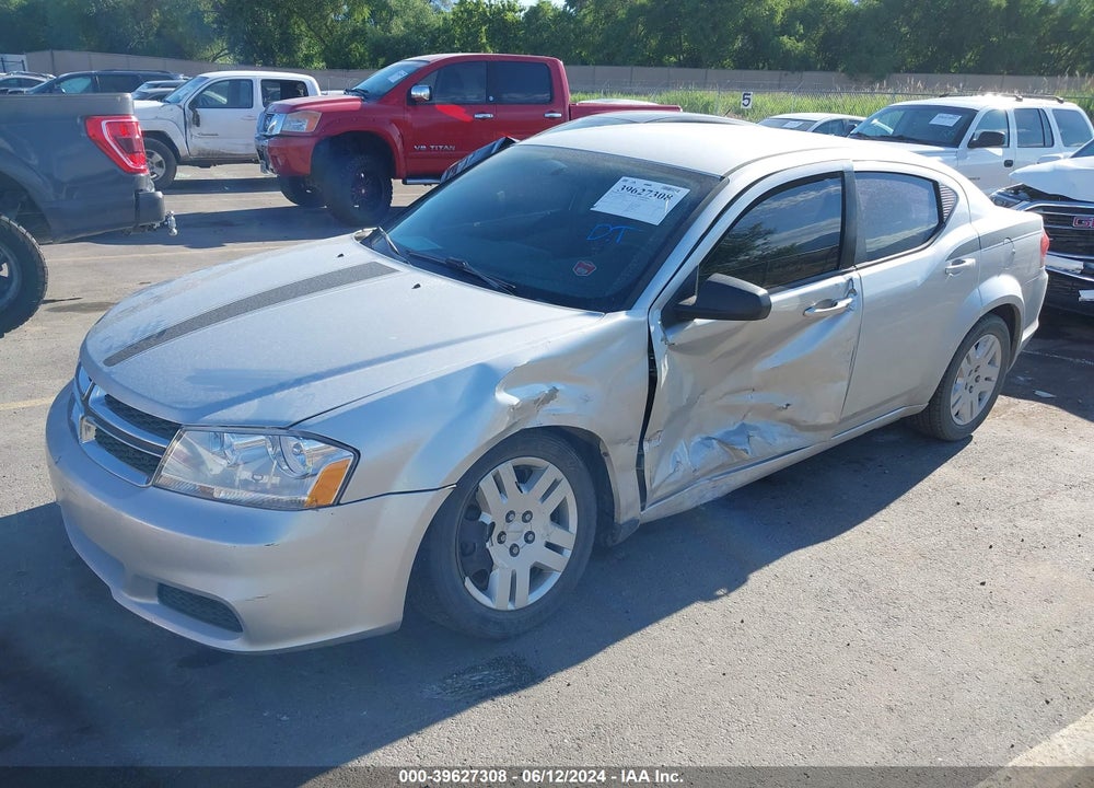 2012 DODGE AVENGER SE VIN: 1C3CDZAB1CN237999