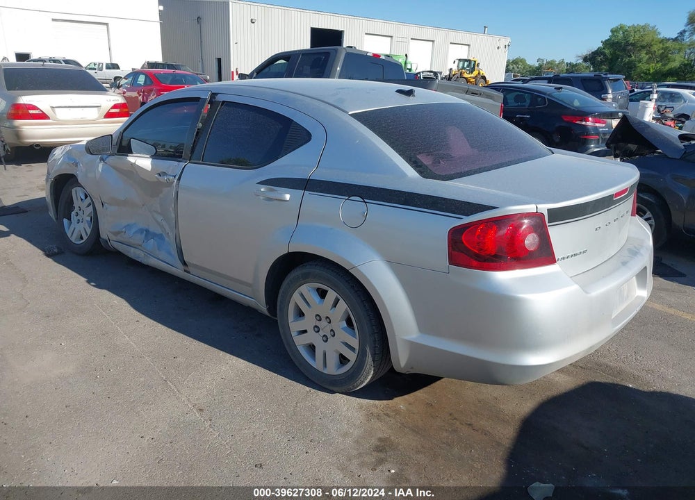2012 DODGE AVENGER SE VIN: 1C3CDZAB1CN237999