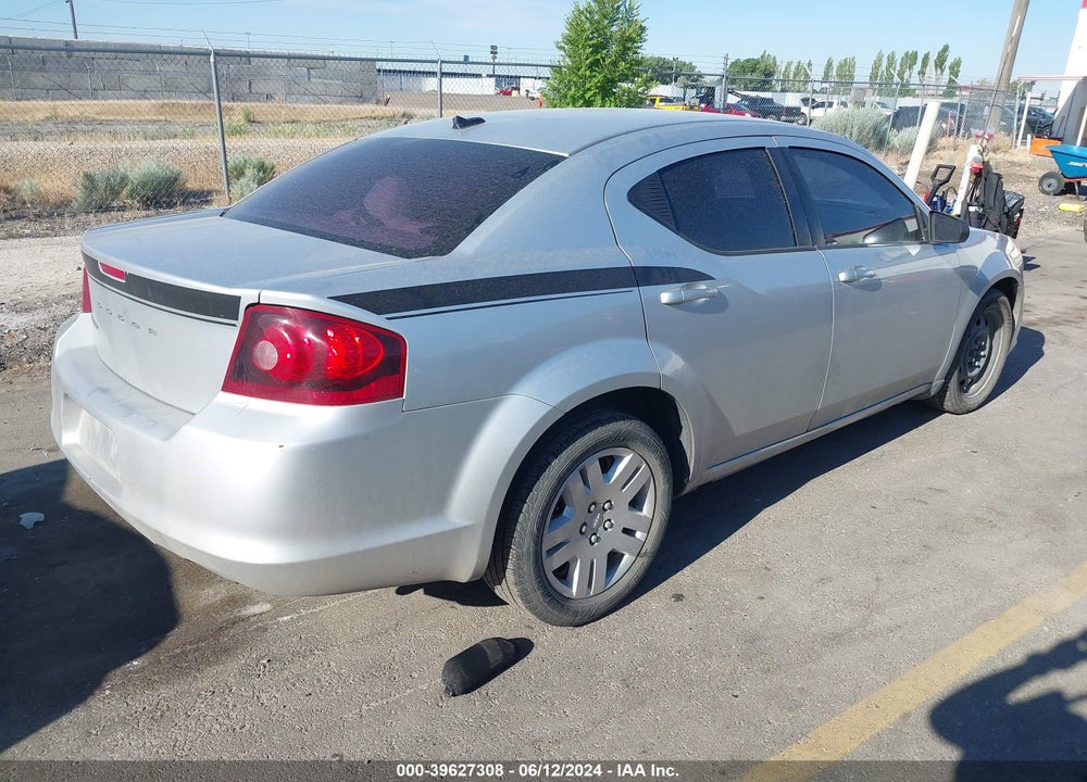 2012 DODGE AVENGER SE VIN: 1C3CDZAB1CN237999