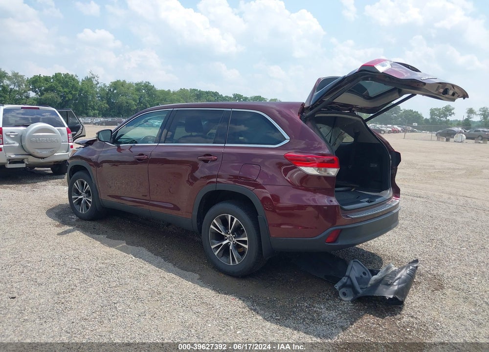 2019 TOYOTA HIGHLANDER LE PLUS VIN: 5TDBZRFH5KS953707