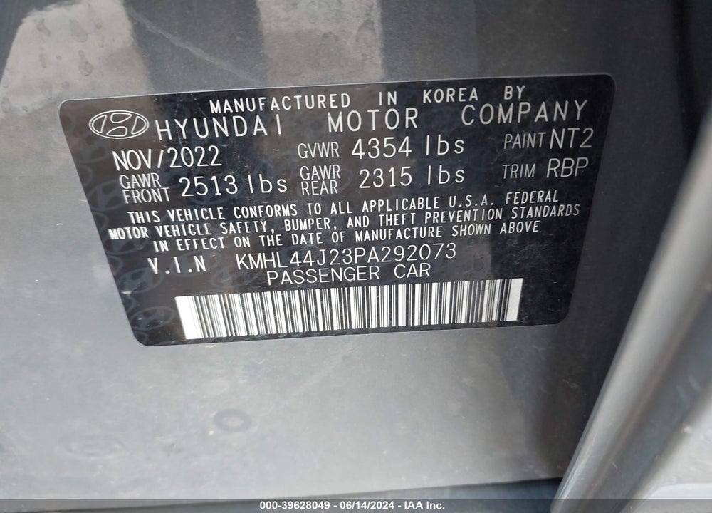 2023 HYUNDAI SONATA SEL PLUS VIN: KMHL44J23PA292073