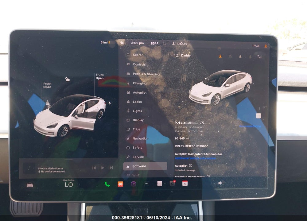 2018 TESLA MODEL 3 LONG RANGE/PERFORMANCE VIN: 5YJ3E1EB0JF135660