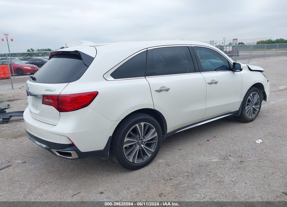 2019 ACURA MDX TECH PKG VIN: 5J8YD3H55KL009871